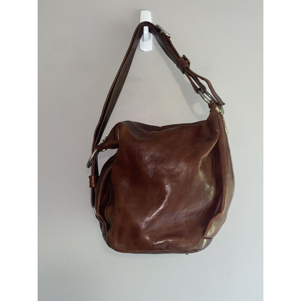 Vtg Marino Orlandi Italy Brown leather bag